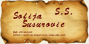 Sofija Susurović vizit kartica
